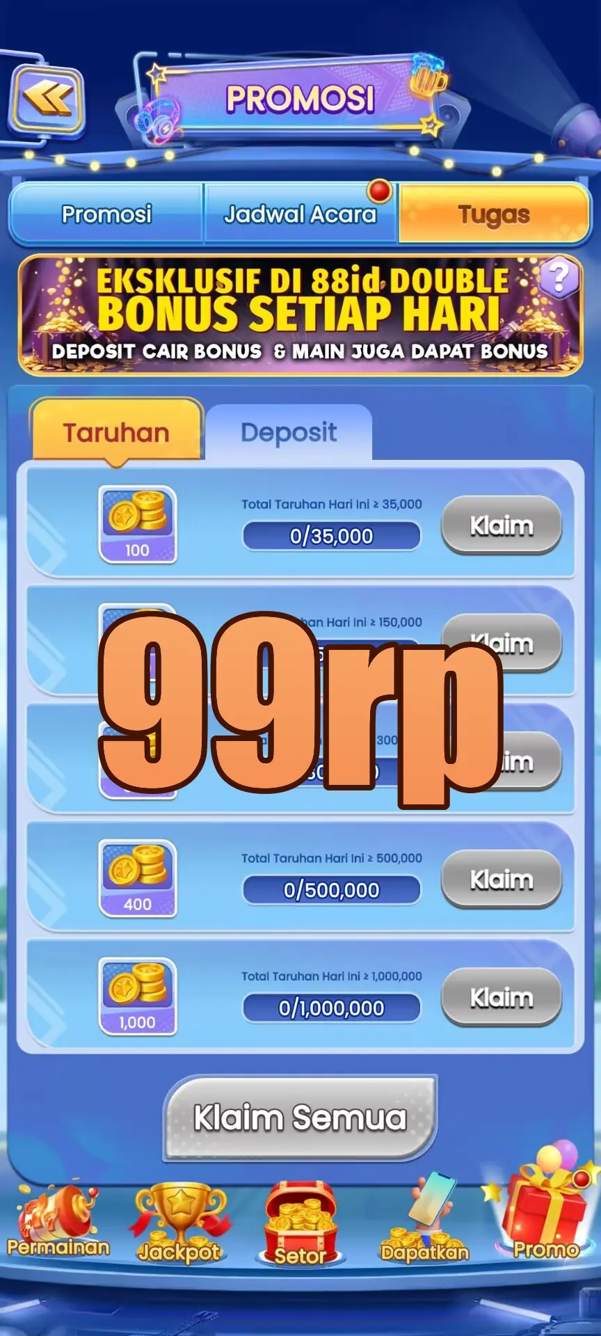 99rp Tangkapan Layar Resmi APK